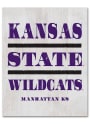 K-State Wildcats Large Rectangle Block Sign