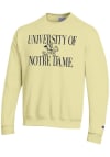 Main image for Champion Notre Dame Fighting Irish Mens Yellow Number One Graphic Long Sleeve Crew Sweatshirt