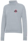 Main image for Champion Ohio State Buckeyes Womens Grey Powerblend 1/4 Zip Pullover