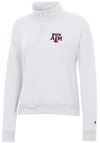Main image for Champion Texas A&M Aggies Womens White Powerblend 1/4 Zip Pullover
