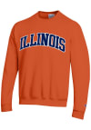 Main image for Champion Illinois Fighting Illini Mens Orange Arch Name Twill Long Sleeve Crew Sweatshirt