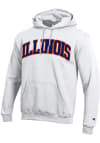 Main image for Champion Illinois Fighting Illini Mens White Arch Name Twill Long Sleeve Hoodie