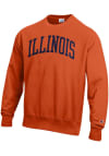 Main image for Mens Illinois Fighting Illini Orange Champion Arch Name Crew Sweatshirt