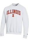 Main image for Champion Illinois Fighting Illini Mens White Arch Mascot Long Sleeve Crew Sweatshirt