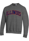 Main image for Champion Illinois Fighting Illini Mens Charcoal Arch Name Twill Long Sleeve Crew Sweatshirt