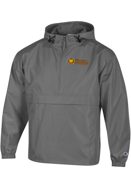 Mens Western Michigan Broncos Grey Champion Packable Light Weight Jacket