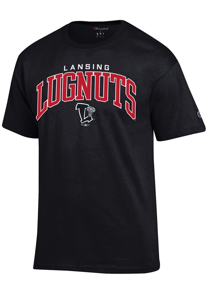 Champion Lansing Lugnuts Black Jersey Short Sleeve T Shirt