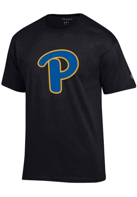 Pitt Panthers Black Champion P Logo Short Sleeve T Shirt