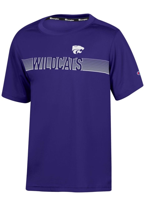 Youth K-State Wildcats Purple Champion Impact Short Sleeve T-Shirt