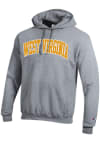 Main image for Champion West Virginia Mountaineers Mens Grey Twill Arch Name Long Sleeve Hoodie
