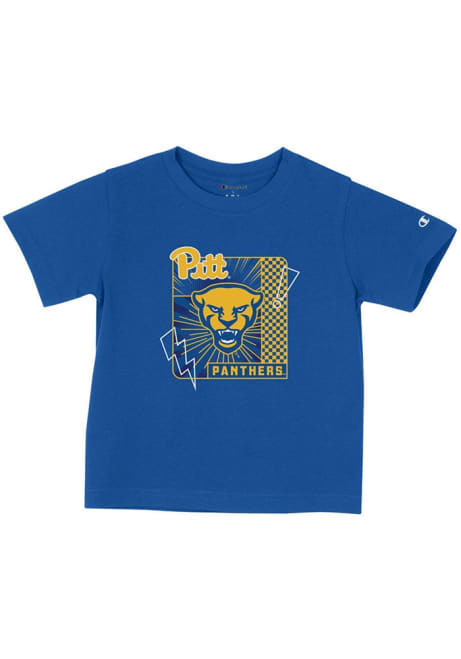 Toddler Pitt Panthers Blue Champion Lightning Short Sleeve T-Shirt