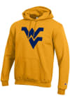 Main image for Champion West Virginia Mountaineers Mens Gold Twill Primary Logo Long Sleeve Hoodie