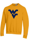 Main image for Champion West Virginia Mountaineers Mens Gold Twill Primary Logo Long Sleeve Crew Sweatshirt