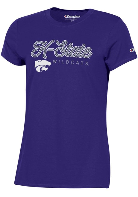K-State Wildcats Purple Champion Classic Glitter Short Sleeve T-Shirt