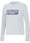 Main image for Womens K-State Wildcats White Champion Raglan Crew Sweatshirt