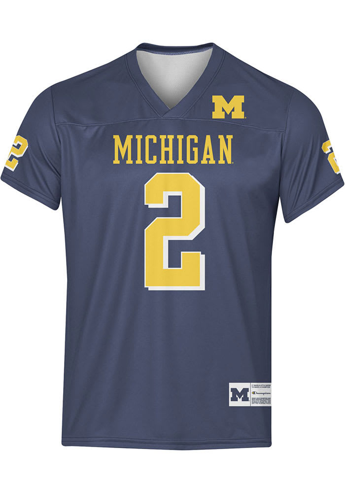 Blake Corum Michigan Wolverines Sublimated Player Jersey Navy Blue