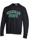 Main image for Champion Michigan State Spartans Mens Black Arch Twill Long Sleeve Crew Sweatshirt