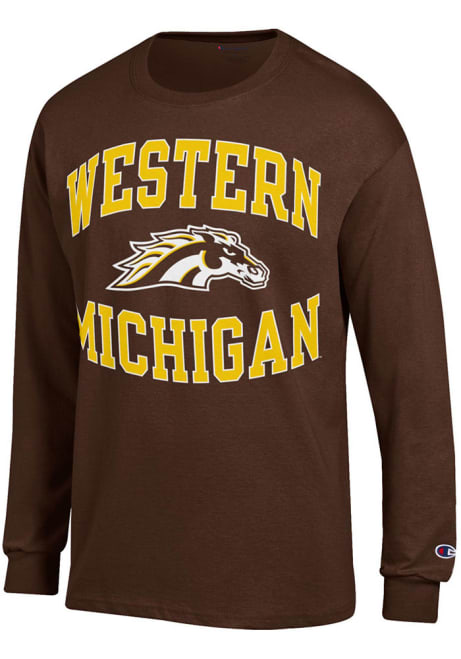 Mens Western Michigan Broncos Brown Champion Cotton Tee