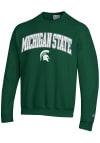 Main image for Champion Michigan State Spartans Mens Green Arch Mascot Twill Long Sleeve Crew Sweatshirt