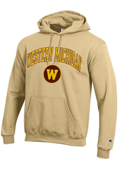 Mens Western Michigan Broncos Gold Champion Powerblend Hooded Sweatshirt