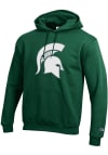 Main image for Champion Michigan State Spartans Mens Green Primary Logo Long Sleeve Hoodie