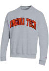 Main image for Champion Virginia Tech Hokies Mens Grey Arch Name Long Sleeve Crew Sweatshirt