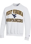 Main image for Champion West Virginia Mountaineers Mens White No 1 Graphic Long Sleeve Crew Sweatshirt
