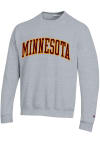 Main image for Champion Minnesota Golden Gophers Mens Grey Arch Name Long Sleeve Crew Sweatshirt