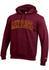 Main image for Mens Minnesota Golden Gophers Maroon Champion Arch Name Hooded Sweatshirt