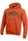 Main image for Champion Oklahoma State Cowboys Mens Orange Vault Arch Mascot Long Sleeve Hoodie