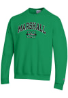 Main image for Champion Marshall Thundering Herd Mens Kelly Green Arch Mascot Long Sleeve Crew Sweatshirt