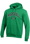 Main image for Champion Marshall Thundering Herd Mens Kelly Green Arch Mascot Long Sleeve Hoodie