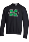 Main image for Champion Marshall Thundering Herd Mens Black Primary Logo Long Sleeve Crew Sweatshirt