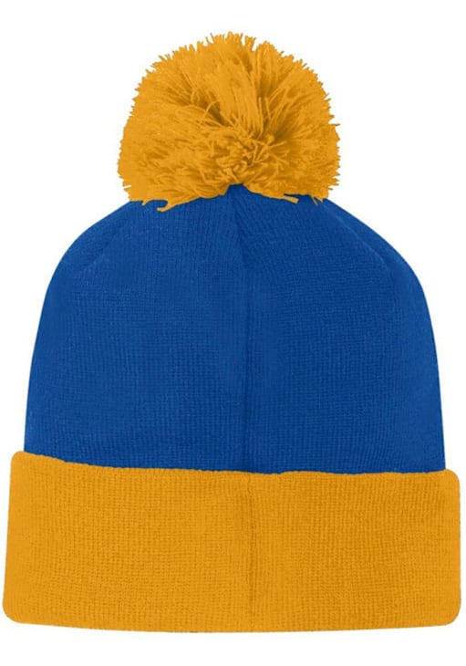 Pitt Panthers Champion BLUE Two Color Cuffed Beanie Pom Mens Knit