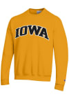 Main image for Mens Iowa Hawkeyes Gold Champion Arch Name Crew Sweatshirt