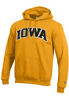 Main image for Mens Iowa Hawkeyes Gold Champion Arch Name Hooded Sweatshirt