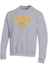 Main image for Mens Iowa Hawkeyes Grey Champion Arch Mascot Crew Sweatshirt