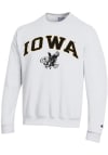 Main image for Mens Iowa Hawkeyes White Champion Vault Arch Mascot Crew Sweatshirt