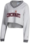 Main image for Womens Cincinnati Bearcats Grey Champion Higher Ed Crop Crew Sweatshirt