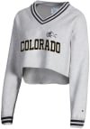 Main image for Champion Colorado Buffaloes Womens Grey Higher Ed Crop Crew Sweatshirt