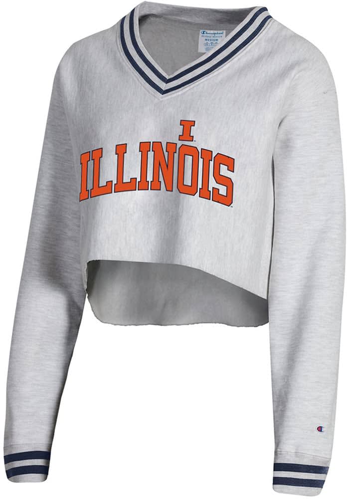 Champion Women s Illinois Fighting Illini Higher Ed Crop Sweatshirt