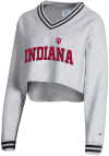 Main image for Womens Indiana Hoosiers Grey Champion Higher Ed Crop Crew Sweatshirt