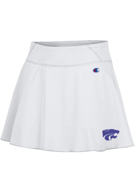 Womens K-State Wildcats White Champion Tennis Skirt