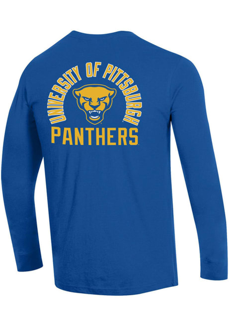 Mens Pitt Panthers Blue Champion Stadium Three Hits Tee