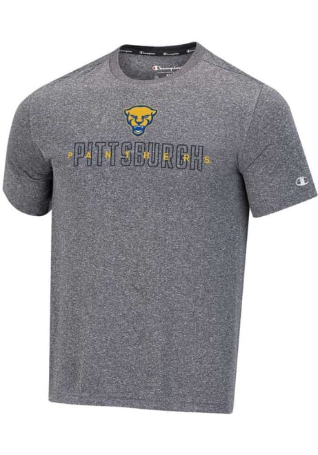 Pitt Panthers Charcoal Champion Stadium Impact Heathered Short Sleeve T Shirt