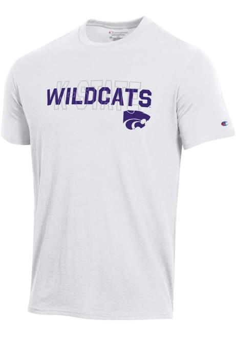 K-State Wildcats White Champion Stadium Shadow Short Sleeve T Shirt