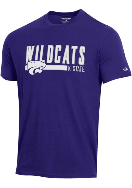 K-State Wildcats Purple Champion Stadium Distressed Short Sleeve T Shirt