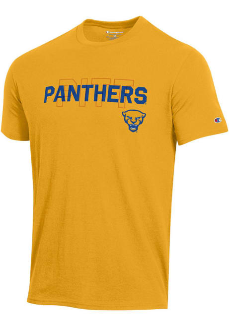 Pitt Panthers Gold Champion Stadium Shadow Short Sleeve T Shirt