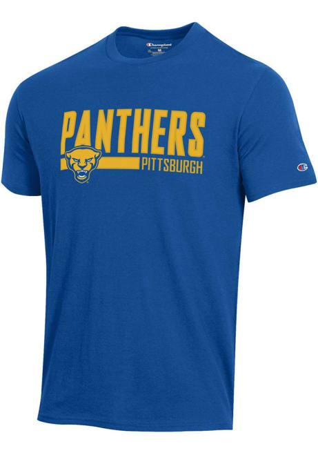 Pitt Panthers Blue Champion Stadium Distressed Short Sleeve T Shirt