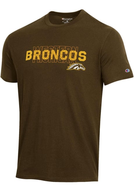 Western Michigan Broncos Brown Champion Stadium Shadow Short Sleeve T Shirt